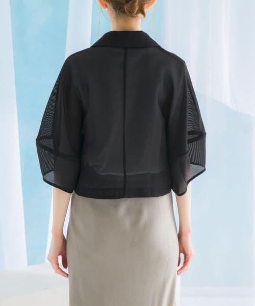 セール】 『InRed6月号掲載』ウォッシャブルメッシュジャケット