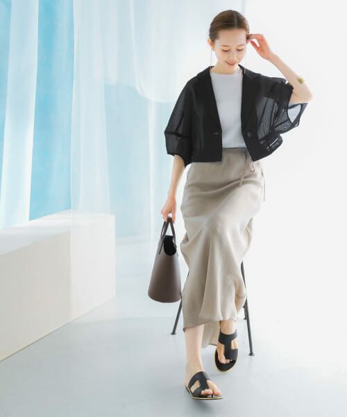 セール】 『InRed6月号掲載』ウォッシャブルメッシュジャケット