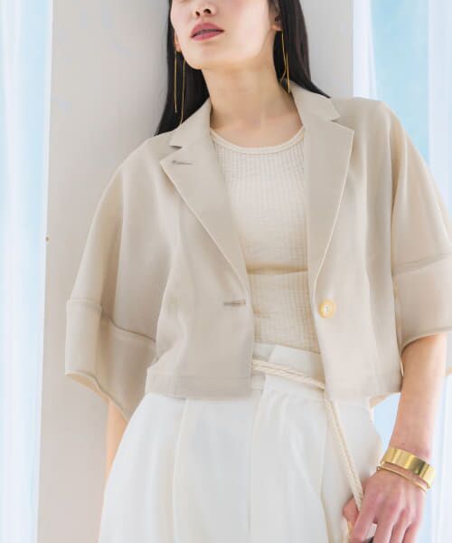 セール】 『InRed6月号掲載』ウォッシャブルメッシュジャケット