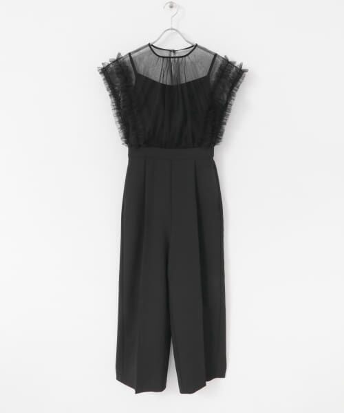 **URBAN RESEARCH ROSSO / アーバンリサーチ ロッソ ドレス | チュールドッキングオールインワン(black)