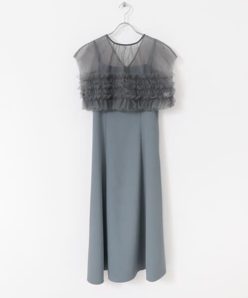 ＊＊URBAN RESEARCH ROSSO / アーバンリサーチ ロッソ ドレス | チュールフリルドレス（blue）