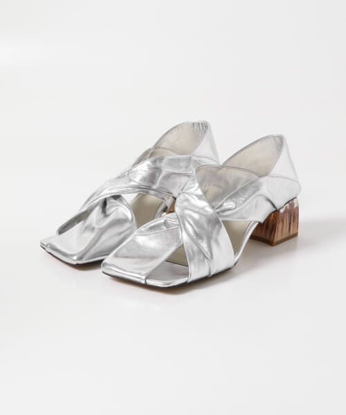 ＊＊URBAN RESEARCH ROSSO / アーバンリサーチ ロッソ パンプス | ALM.　HEIDI LEATHER PUMPS（SILVER）