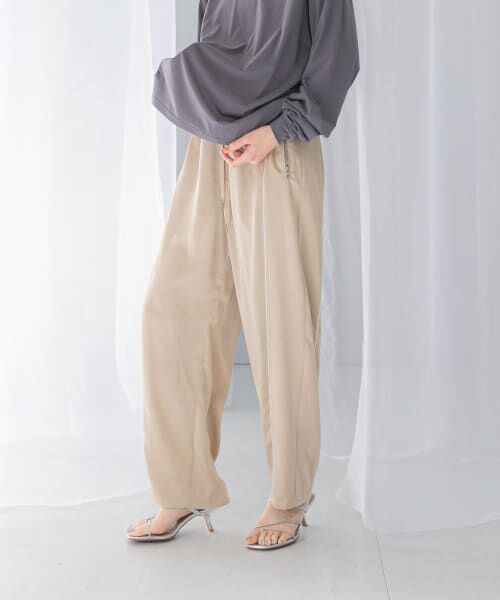 ＊＊URBAN RESEARCH ROSSO / アーバンリサーチ ロッソ その他パンツ | PROTAGONISTA　Satin Line Pants（BEIGE）