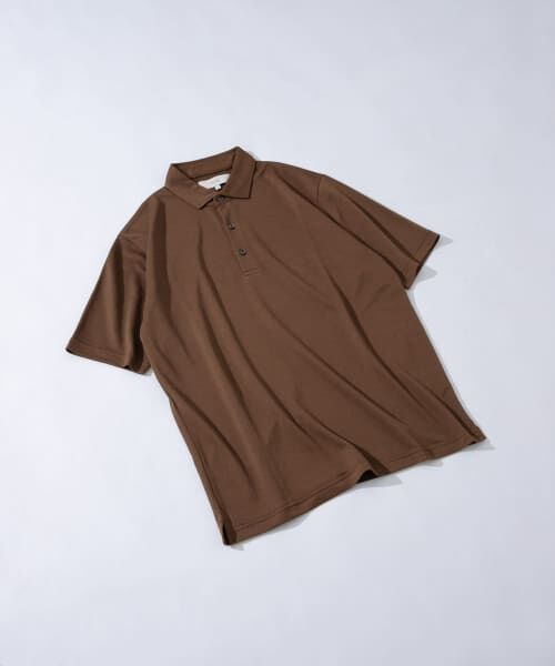 ＊＊URBAN RESEARCH ROSSO / アーバンリサーチ ロッソ ポロシャツ | 『WEB限定』『XLサイズあり』 リネン混カノコポロシャツ（BROWN）