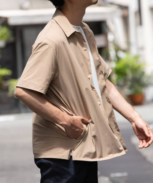 ＊＊URBAN RESEARCH ROSSO / アーバンリサーチ ロッソ シャツ・ブラウス | 『セットアップ対応』『XLサイズあり』クールキープショートスリーブシャツ（BEIGE）