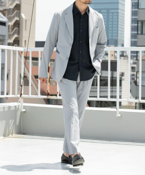 【希少未使用品】アーバンリサーチ　リネンスーツ　セットアップ　青　38サイズ 希少未使用品】アーバンリサーチ リネンスーツ セットアップ 青