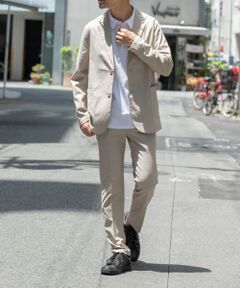 『防シワ』『XLサイズあり』ハイパフォーマンスリネンセットアップ