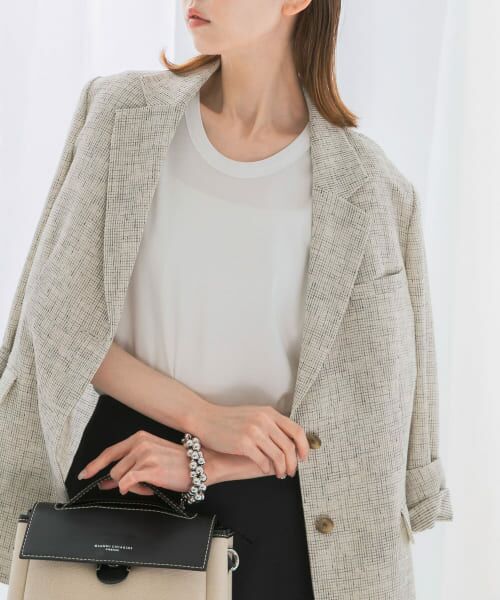 ＊＊URBAN RESEARCH ROSSO / アーバンリサーチ ロッソ Tシャツ | スーピマコットンUネックカットソー（white）