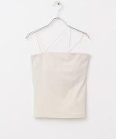 抗菌防臭カップ付ベアラメキャミソール