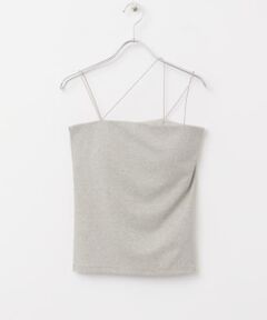 抗菌防臭カップ付ベアラメキャミソール