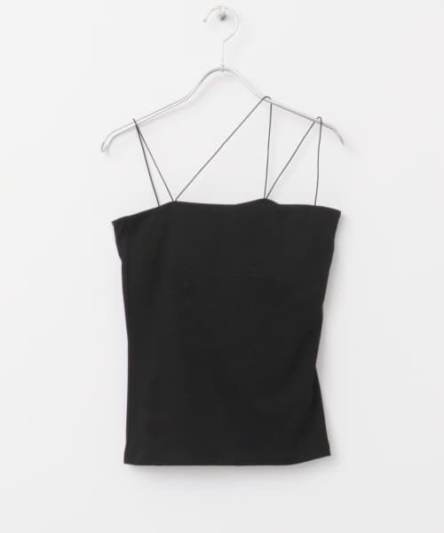 ＊＊URBAN RESEARCH ROSSO / アーバンリサーチ ロッソ キャミソール・チューブトップ | 抗菌防臭カップ付ベアラメキャミソール（BLACK）