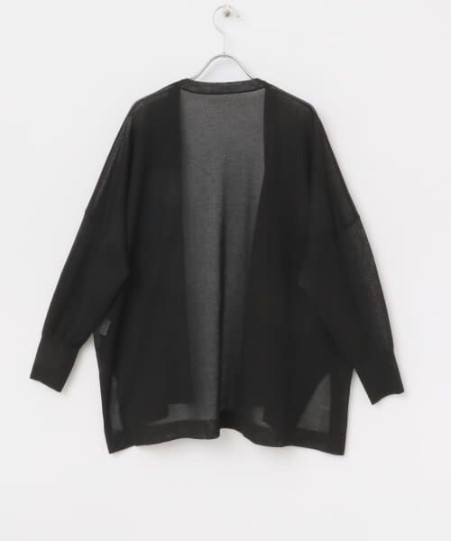 ROSSO ウォッシャブルカーディガン　BLACK GU公式 | ウォッシャブルカラーカーディガン(長袖)