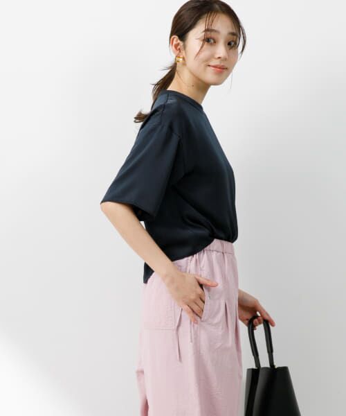 セール】 F by ROSSO ウォッシャブルサテンTシャツ （シャツ
