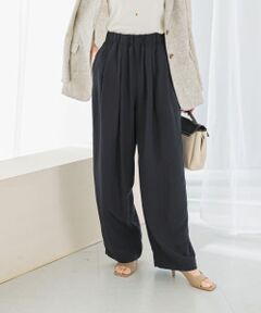 DONEEYU　レーヨンゴムギャザーパンツ