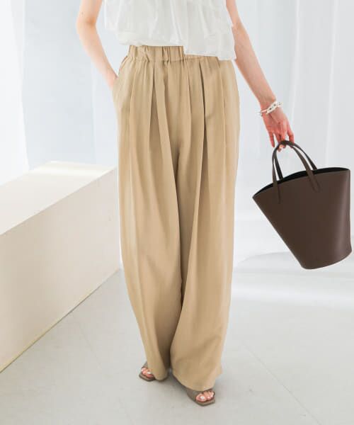 ＊＊URBAN RESEARCH ROSSO / アーバンリサーチ ロッソ その他パンツ | DONEEYU　レーヨンゴムギャザーパンツ（beige）