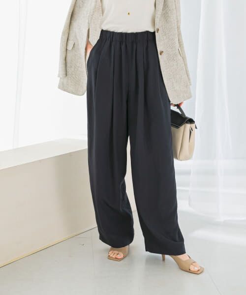 ＊＊URBAN RESEARCH ROSSO / アーバンリサーチ ロッソ その他パンツ | DONEEYU　レーヨンゴムギャザーパンツ（navy）