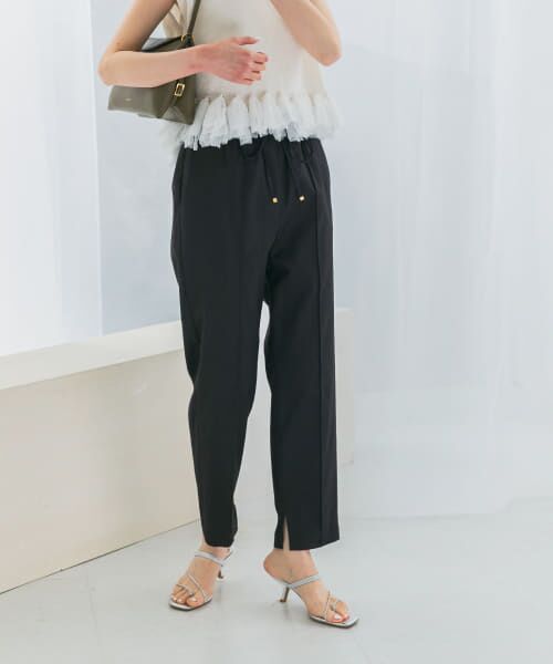 ＊＊URBAN RESEARCH ROSSO / アーバンリサーチ ロッソ その他パンツ | ウォッシャブルイージーテーパードパンツ（BLACK）