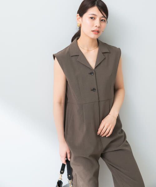値下不可 新品 アーバンリサーチ サロペット ベージュ 36 セール】『UR TECH DRYLUXE』サスペンダーパンツ（サロペット