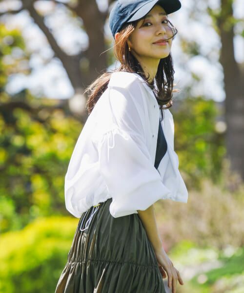 ＊＊URBAN RESEARCH ROSSO / アーバンリサーチ ロッソ シャツ・ブラウス | F by ROSSO　UVCUT撥水ボリュームスリーブシャツ（WHITE）