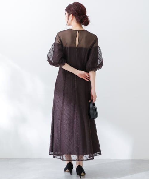 Urban Research ROSSO バイカラーレースドレス　ブラック URBAN RESEARCH ROSSO（アーバンリサーチロッソ）の「バイカラー