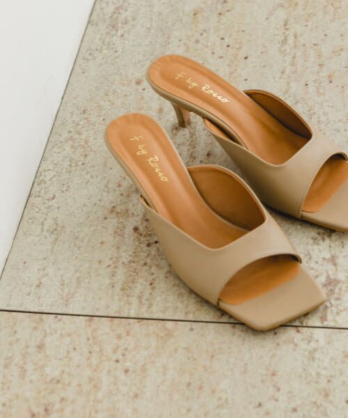 ＊＊URBAN RESEARCH ROSSO / アーバンリサーチ ロッソ サンダル | F by ROSSO　スクエアカットサンダル（BEIGE）