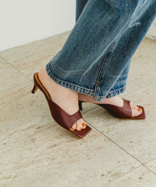 ＊＊URBAN RESEARCH ROSSO / アーバンリサーチ ロッソ サンダル | F by ROSSO　スクエアカットサンダル（BORDEAUX）