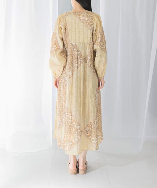 セール】 sara mallika COTTON LUREX SCARF PRINT DRESS