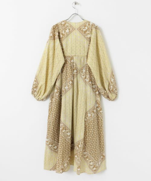 セール】 sara mallika COTTON LUREX SCARF PRINT DRESS