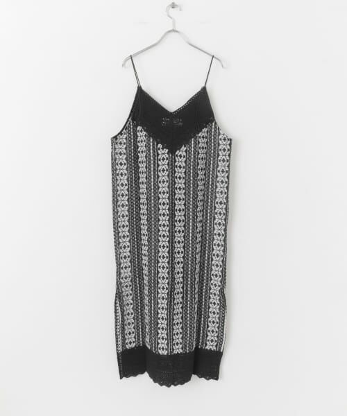 セール】 sara mallika COTTON BORDER LACE CAMI DRESS
