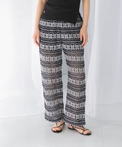 sara mallika　COTTON BORDER LACE PANTS