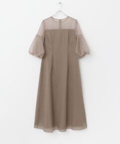 kaene　デザインオーガンミックスドレス