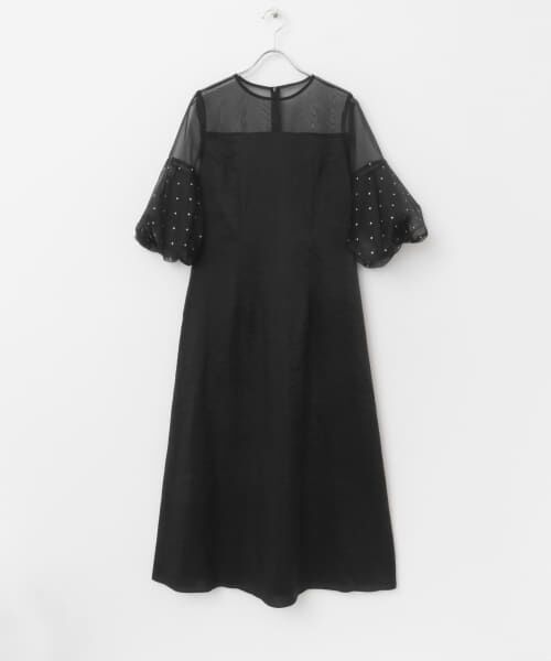 ＊＊URBAN RESEARCH ROSSO / アーバンリサーチ ロッソ ドレス | kaene　デザインオーガンミックスドレス（BK）