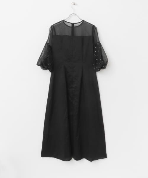 【未使用品】URBAN RESEARCH バックオープン楊柳シアードレス 楊柳ストライプバックオープンワンピース ワンピース 春夏[品番