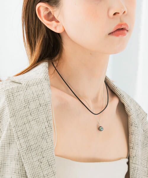 ＊＊URBAN RESEARCH ROSSO / アーバンリサーチ ロッソ ネックレス・ペンダント・チョーカー | Favorible　Black Pearl Combi Necklace（SIL×BLK）