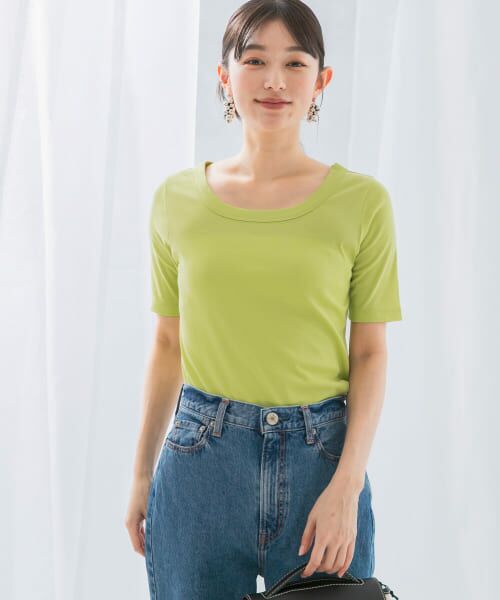＊＊URBAN RESEARCH ROSSO / アーバンリサーチ ロッソ Tシャツ | 接触冷感強撚コットン2WAYカットソー（lime）