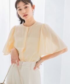 ウォッシャブルギャザースリーブブラウス