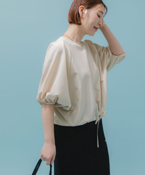 ＊＊URBAN RESEARCH ROSSO / アーバンリサーチ ロッソ シャツ・ブラウス | F by ROSSO　速乾ブラウジングパフブラウス（L/BEIGE）