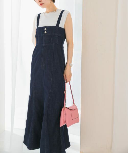 ＊＊URBAN RESEARCH ROSSO / アーバンリサーチ ロッソ ワンピース | 『別注』Lee×ROSSO　CAMISOLE FLARE SKIRT（ONEWASH）