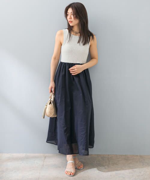 ドッキングワンピ F by ROSSO ワンピース ROSSO カップ付ドッキングワンピース