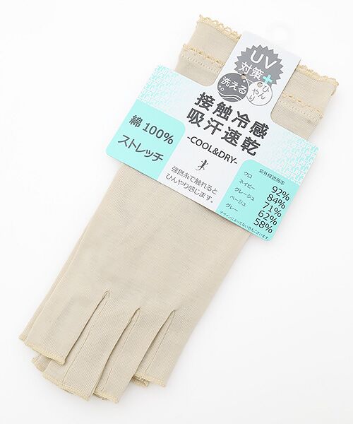 UV PLUS⁺ / ユーブイ プラス（グッズ） 手袋 | レディース UVカット手袋（BEIGE）