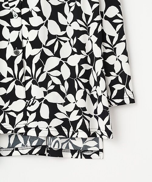 VALENZA / バレンザ シャツ・ブラウス | 【モノトーン】リーフプリント　ブラウス | 詳細3