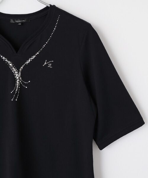 VALENZA / バレンザ カットソー | 【日本製】ネックレスモチーフ　5分袖カットソー | 詳細2