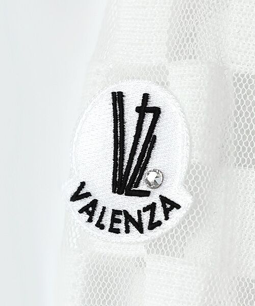 VALENZA / バレンザ ブルゾン | チュール素材×ブロックチェック　フルジップジャケット | 詳細2