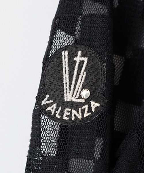 VALENZA / バレンザ ブルゾン | チュール素材×ブロックチェック　フルジップジャケット | 詳細8