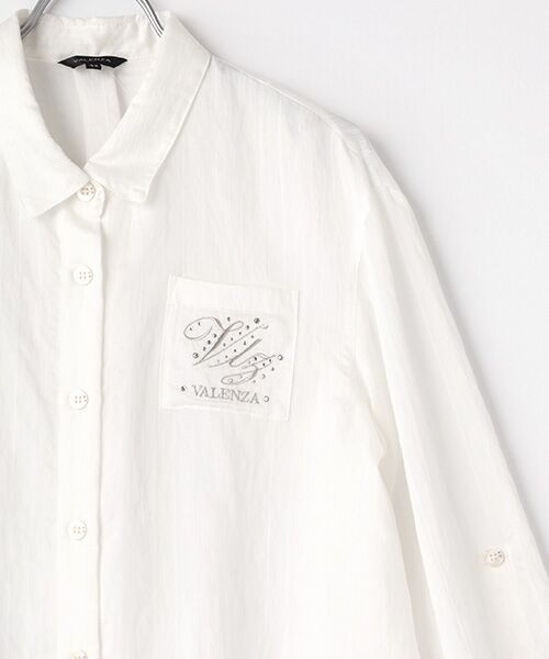 VALENZA / バレンザ その他トップス | 【UV対策】シアーストライプ　長袖ブラウス | 詳細2