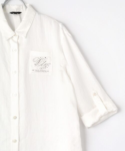 VALENZA / バレンザ その他トップス | 【UV対策】シアーストライプ　長袖ブラウス | 詳細4