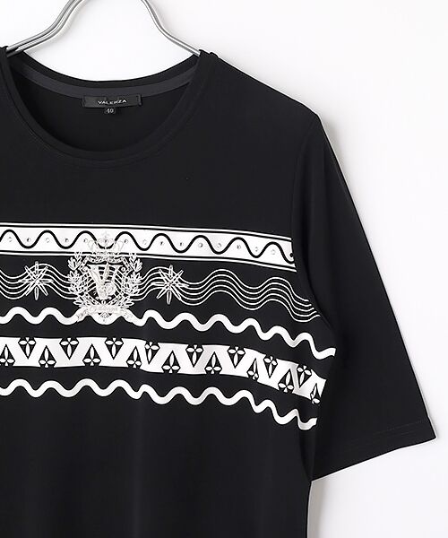 VALENZA / バレンザ カットソー | ボーダープリント　5分袖　カットソー | 詳細2