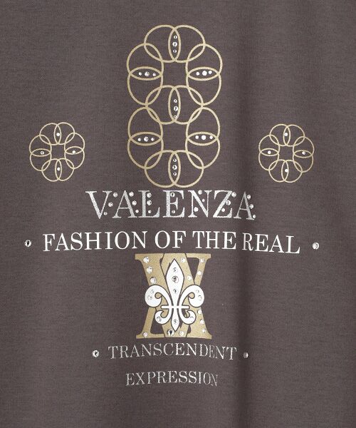 VALENZA / バレンザ カットソー | 【はしごレース】花文様プリント　カットソー | 詳細1