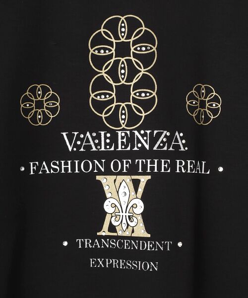 VALENZA / バレンザ カットソー | 【はしごレース】花文様プリント　カットソー | 詳細6