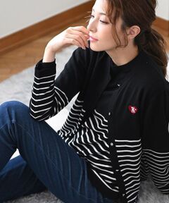 VALENZA / バレンザ カーディガン・ボレロ | シンプル ボーダーカーディガン